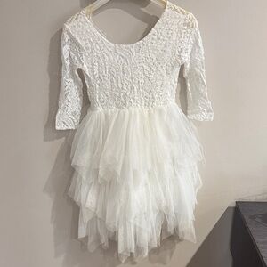 Elegant White Lace Dress